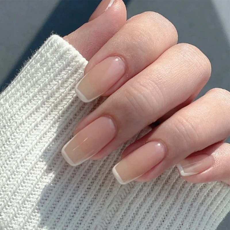 Artful Gel Nails with Elegant French Tip Stornfield