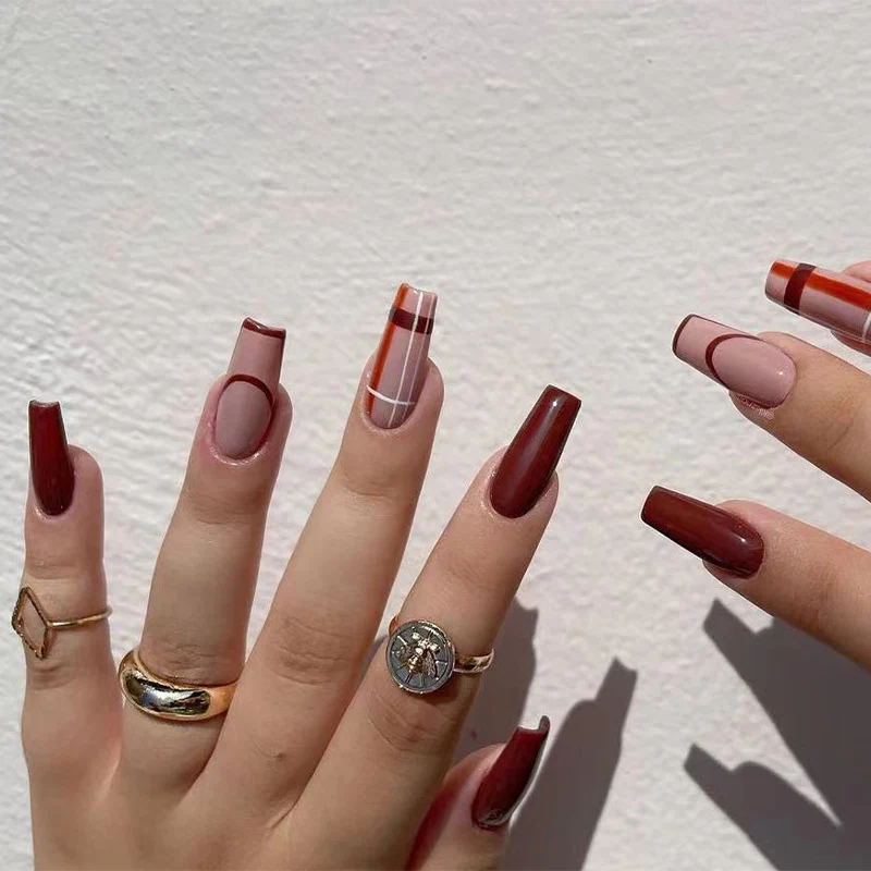 Artful Gel Nails with Elegant Floral Design and Glitter Accents Stornfield
