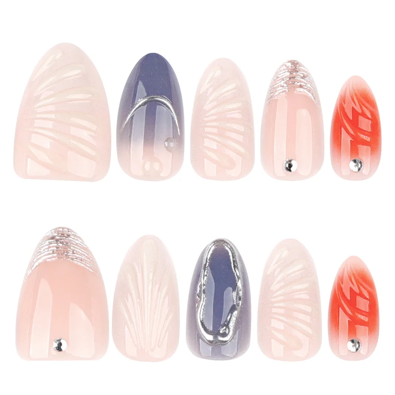 Artistic Gel Nails with Elegant Chrome Effect Stornfield
