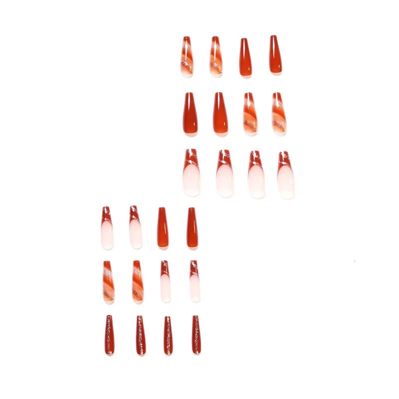 Artful gel nails in elegant high-gloss design with glitter accents and stylish patterns Stornfield