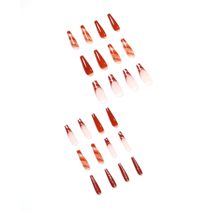 Artful gel nails in elegant high-gloss design with glitter accents and stylish patterns Stornfield