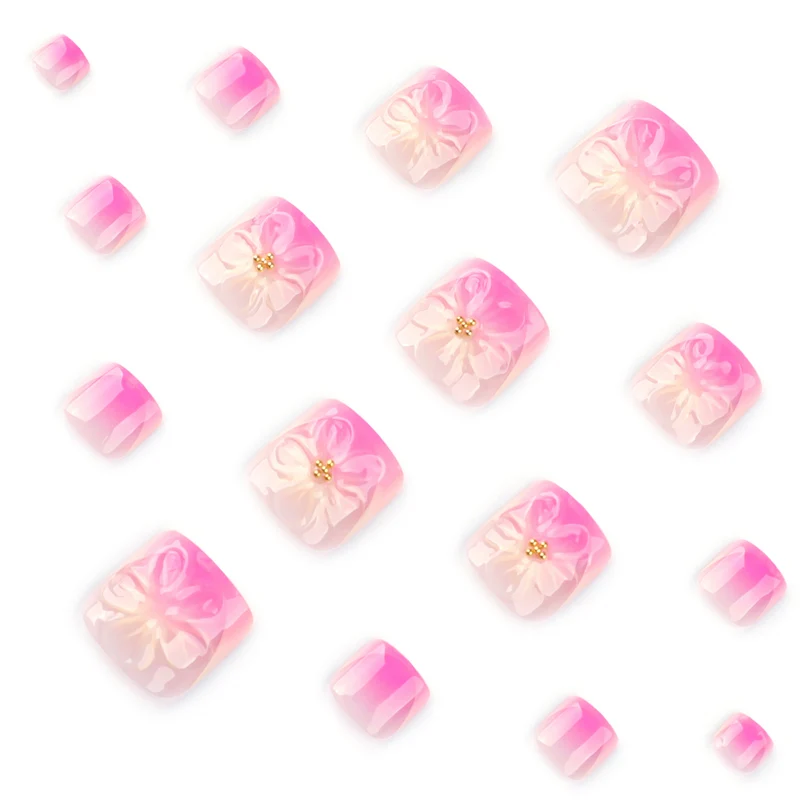 Artistic toenail decoration with flower motifs Stornfield