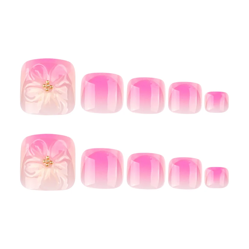 Artistic toenail decoration with flower motifs Stornfield