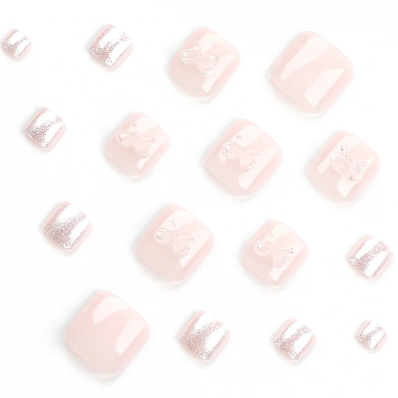 Artful toenail art with bow accents Stornfield