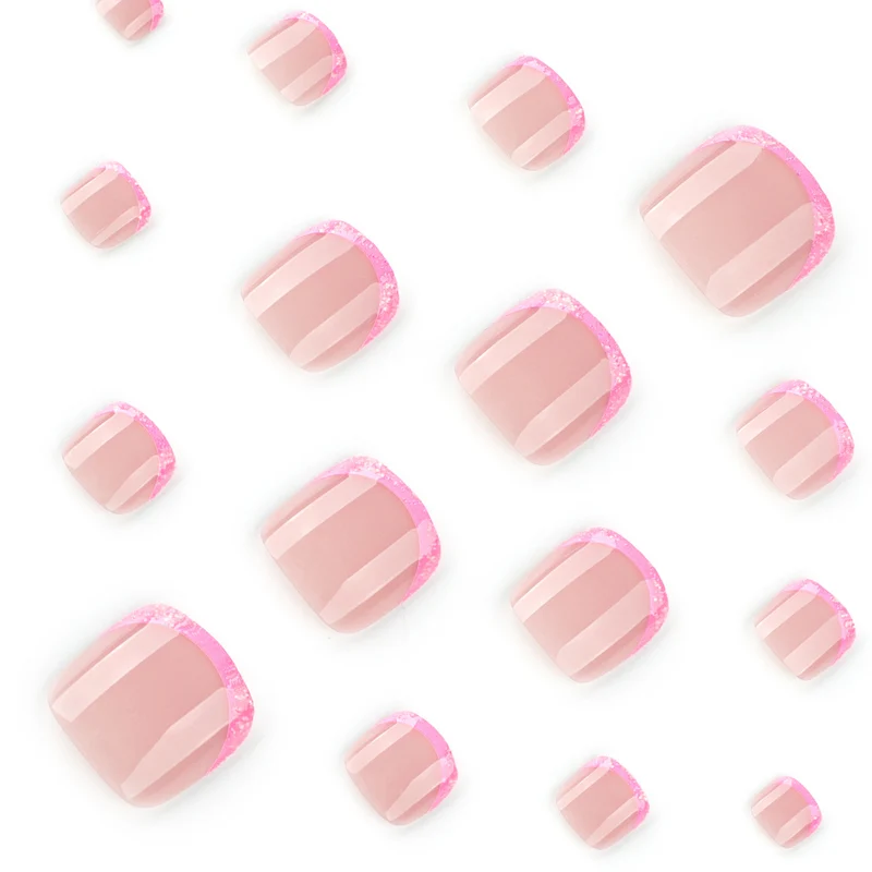 Artistic toenail art with glittering fringe Stornfield