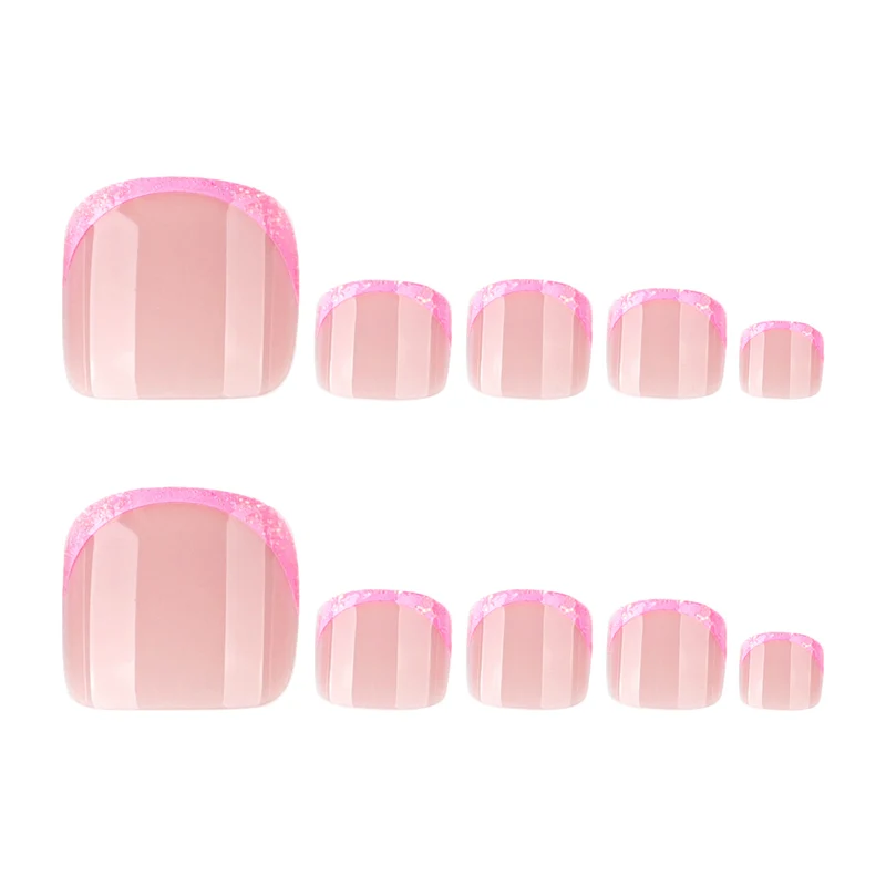 Artistic toenail art with glittering fringe Stornfield