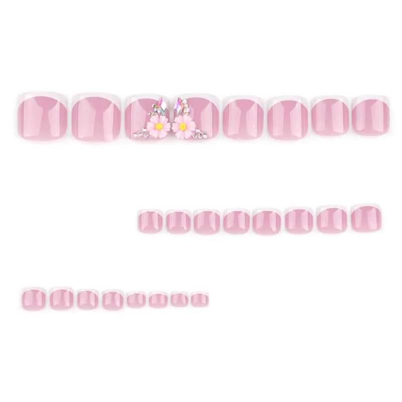 Artful toenail art with floral decorations Stornfield