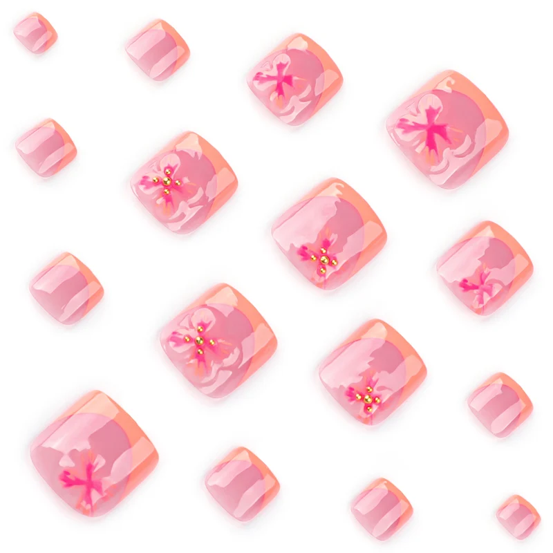 Artful toenail art with floral accents Stornfield