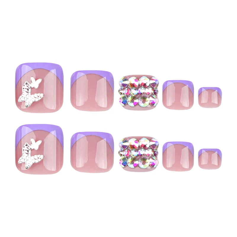 Artful toenail art with elegant glitter decorations Stornfield