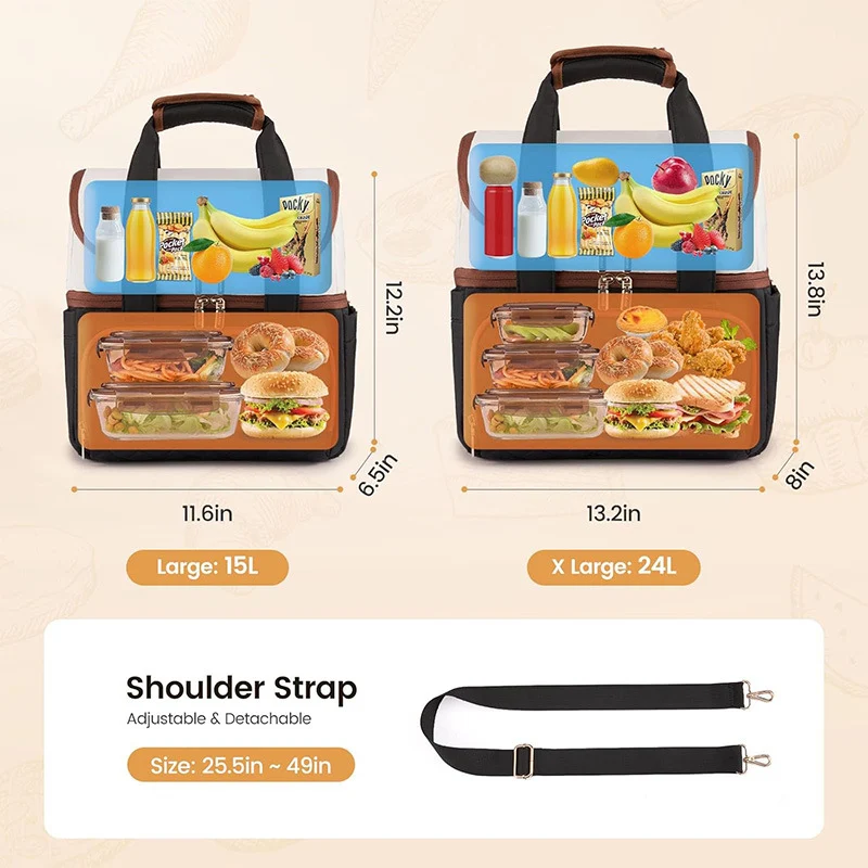 Insulated Multi-Compartment Lunch Carrier Stornfield