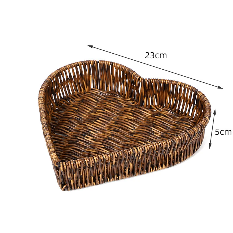 Heart-Shaped Woven Storage Basket Stornfield