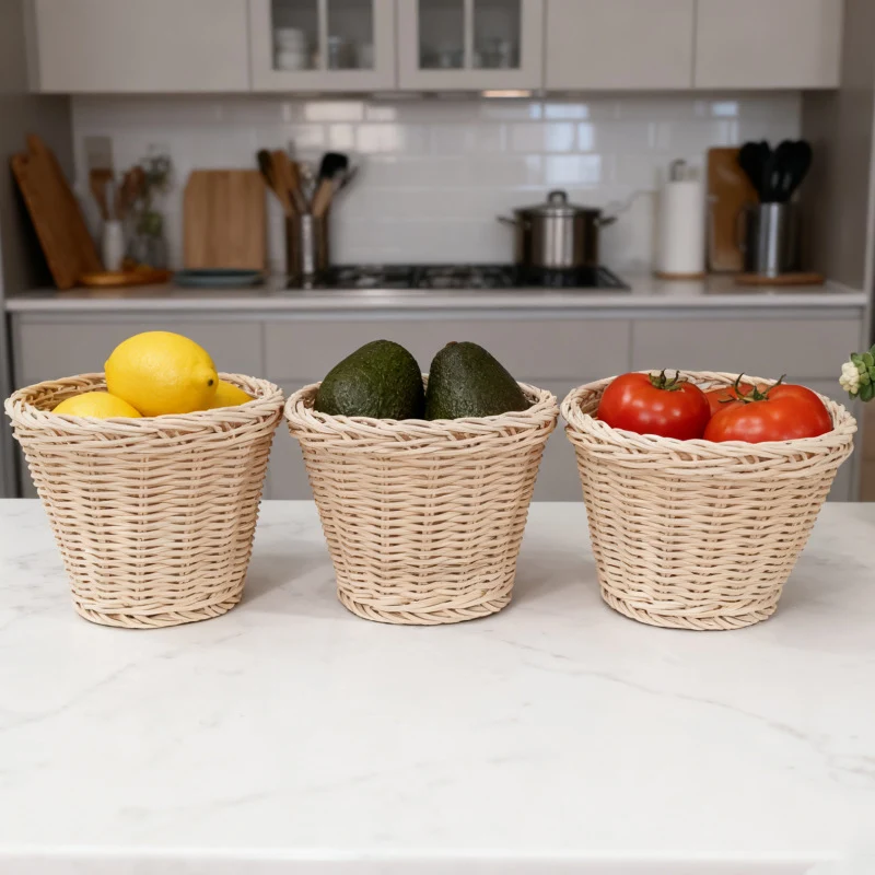Decorative Natural Woven Fruit Storage Baskets Stornfield