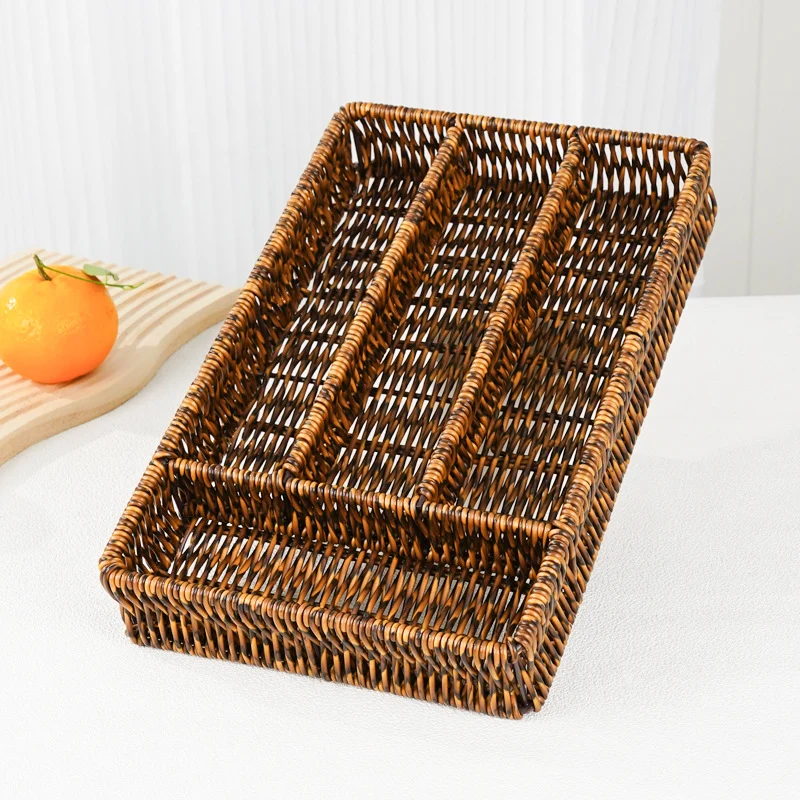 Woven Cutlery Organizer Tray Stornfield