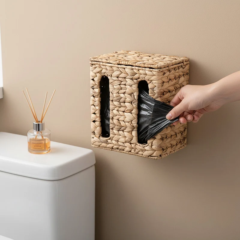 Wall-Mounted Wicker Storage Basket Stornfield