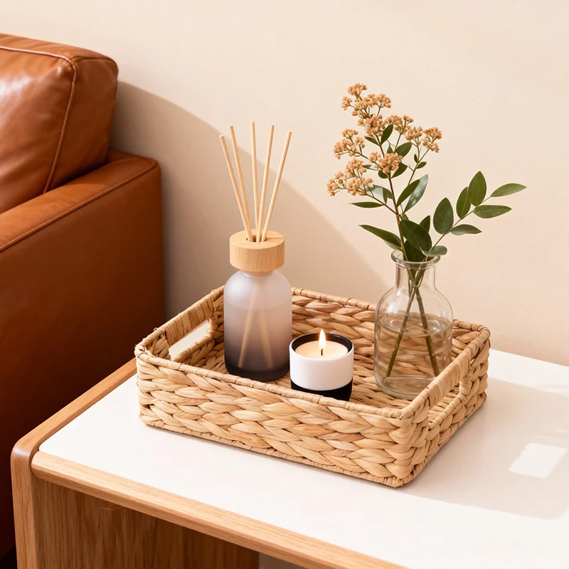 Versatile Rectangular Woven Storage Basket Stornfield