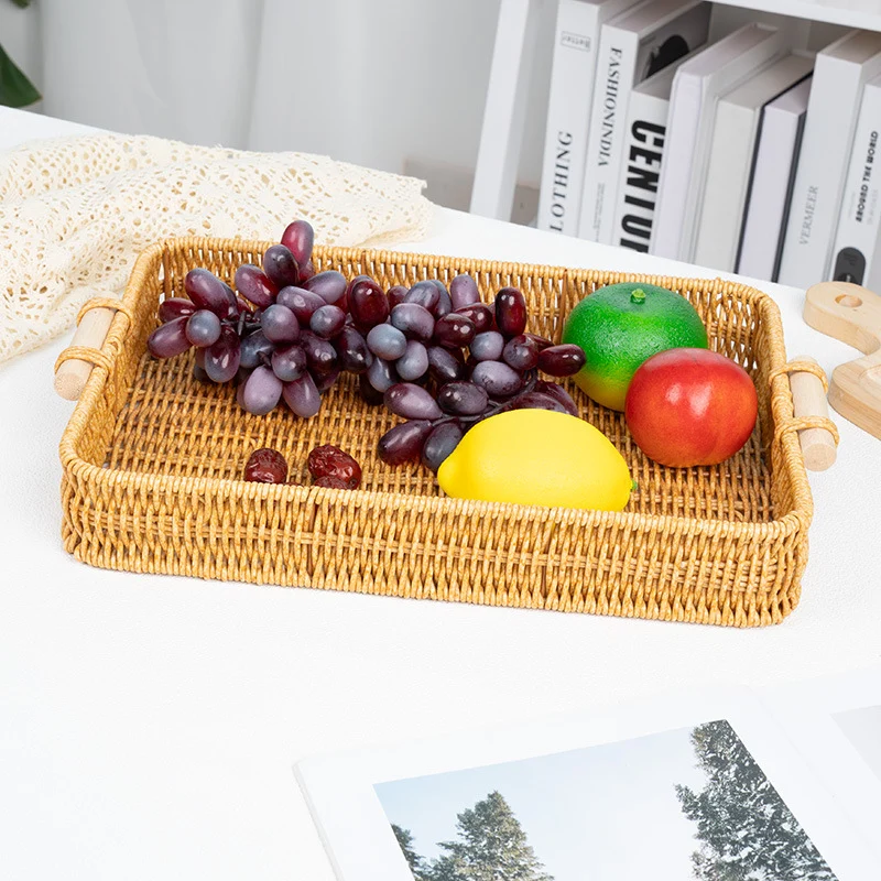 Handwoven Rectangular Serving Tray Stornfield