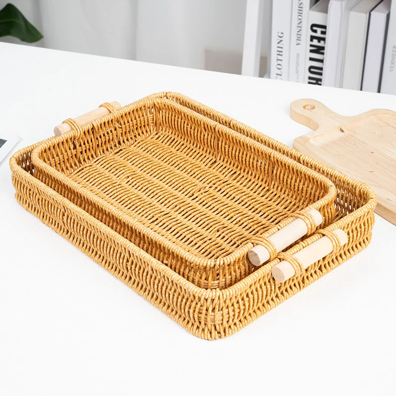 Handwoven Rectangular Serving Tray Stornfield