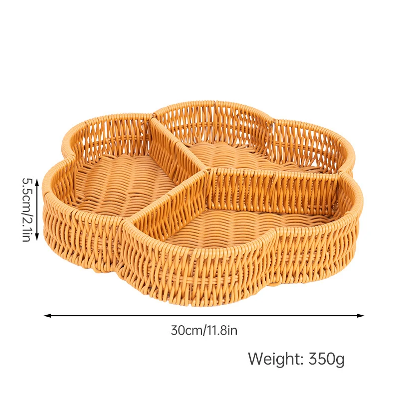 Decorative Wicker Snack Tray Stornfield