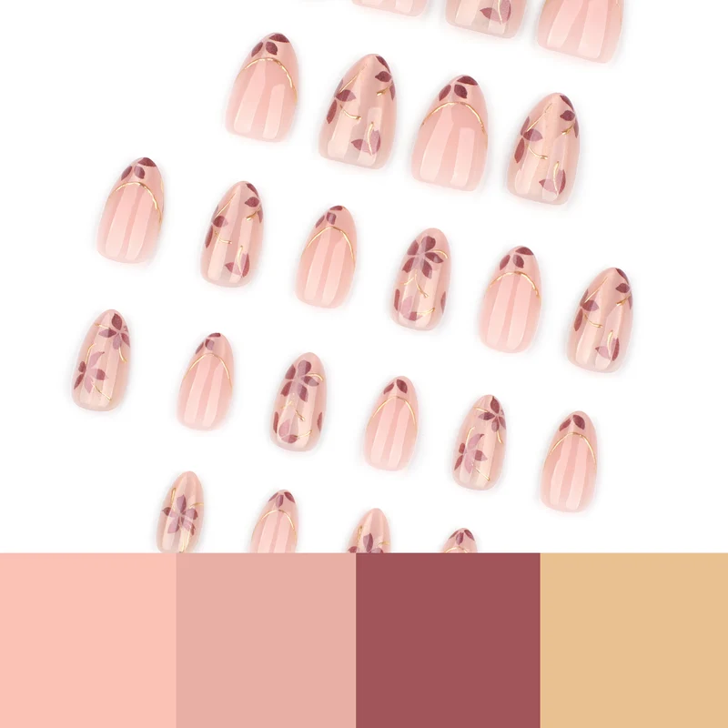 Elegante Blumennagelkunst Karnz