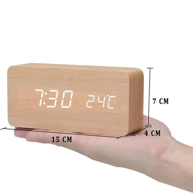 Digitaler Holzwecker – Moderne Technologie mit zeitlosem Holzdesign | Karnz