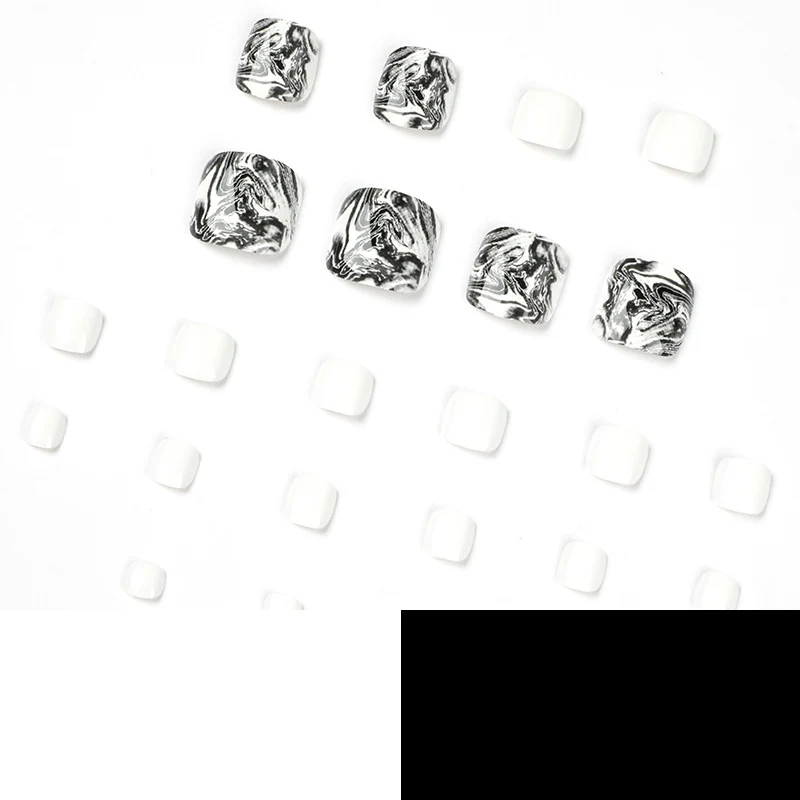 Artful toenail art in elegant marble design Stornfield