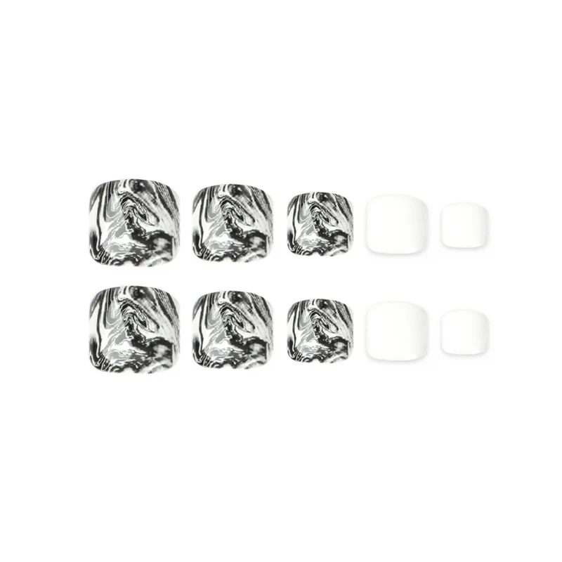 Artful toenail art in elegant marble design Stornfield