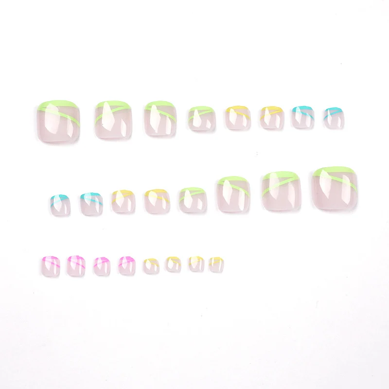 Artful toenail design with modern lines Stornfield