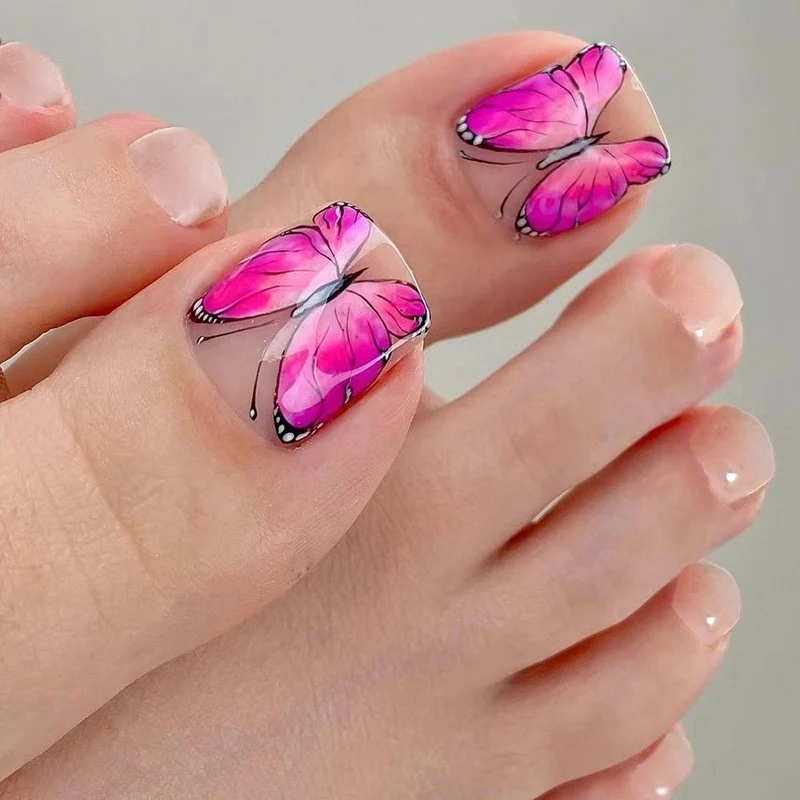Artistic Toenail Design with Divine Butterfly Design Stornfield