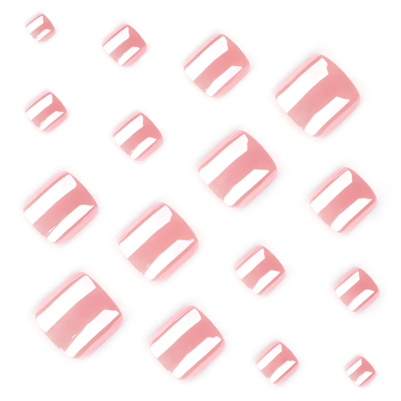 Artful toenail design with a glossy finish Stornfield