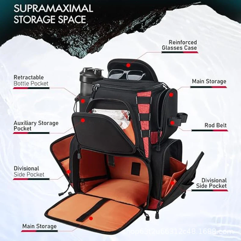 Angeln Multi-Compartment Rucksack Karnz
