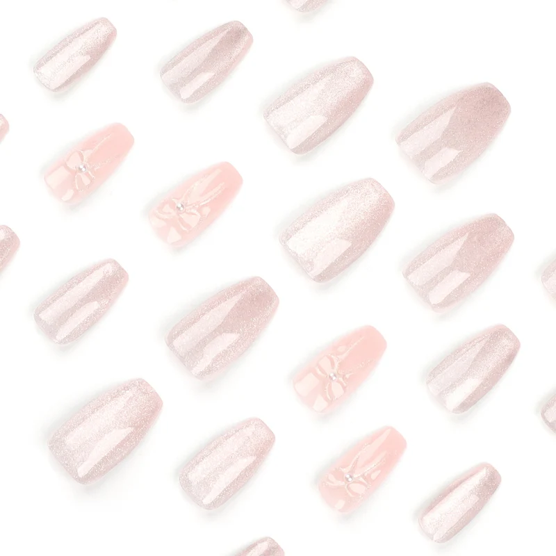 Artistic acrylic nails with glittering ombre design Stornfield