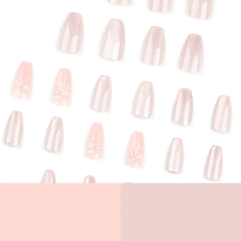 Artistic acrylic nails with glittering ombre design Stornfield