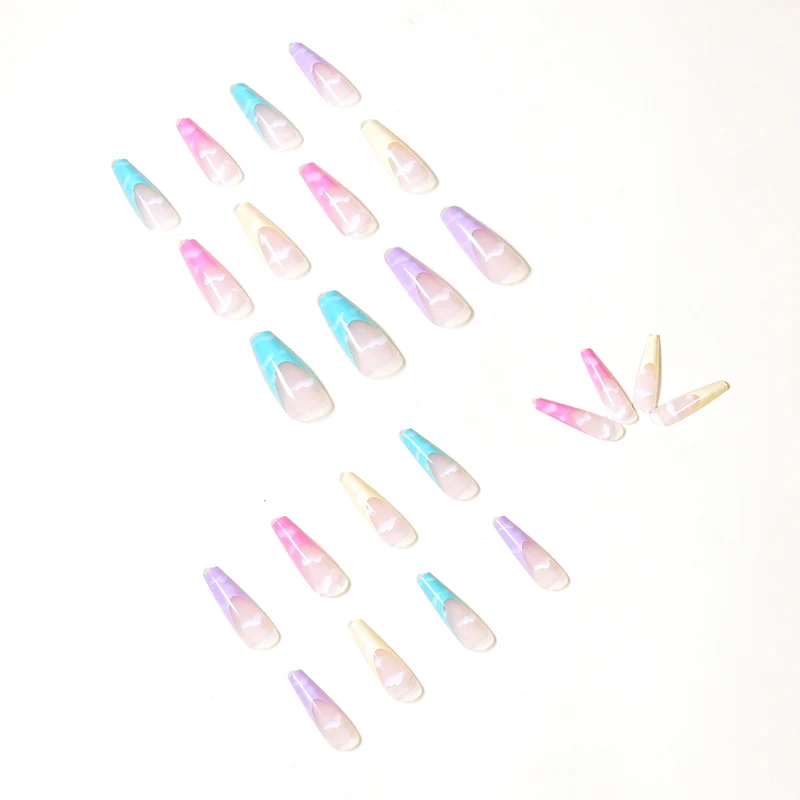 Artistic Acrylic Nails with Cloud Design Stornfield