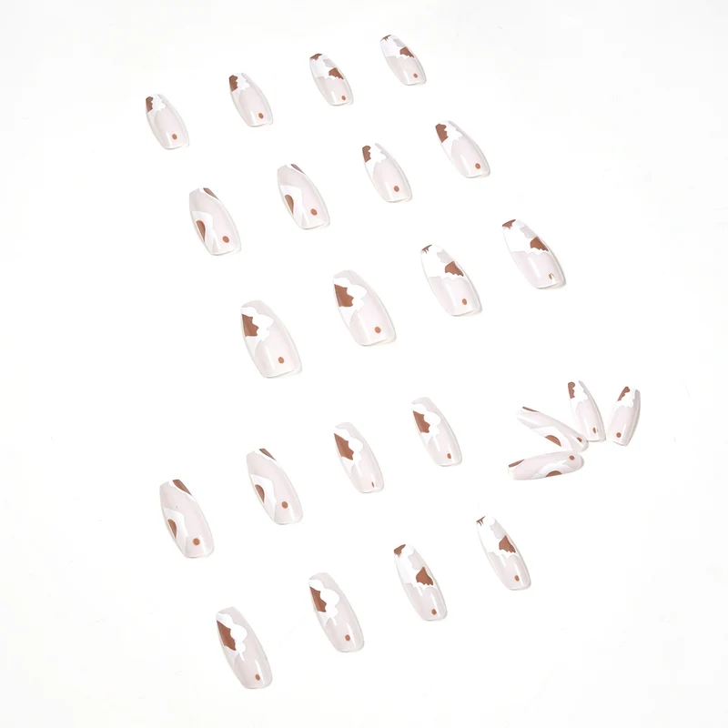 Artistic acrylic nails with trendy design Stornfield