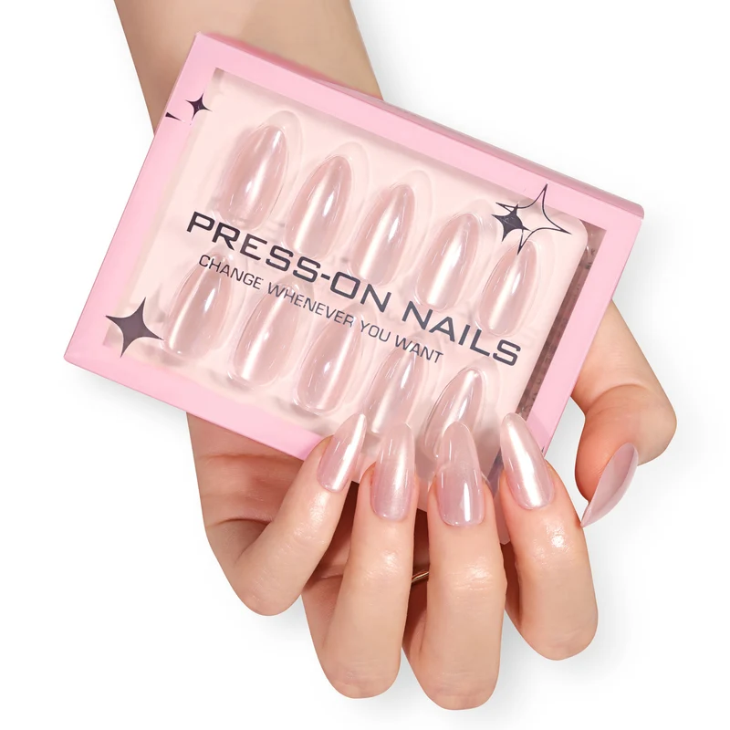 Artificial Press-On Nails with Elegant Tip Accent Stornfield