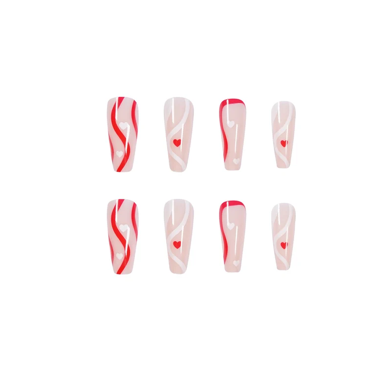 Artificial nail art with hearts Stornfield