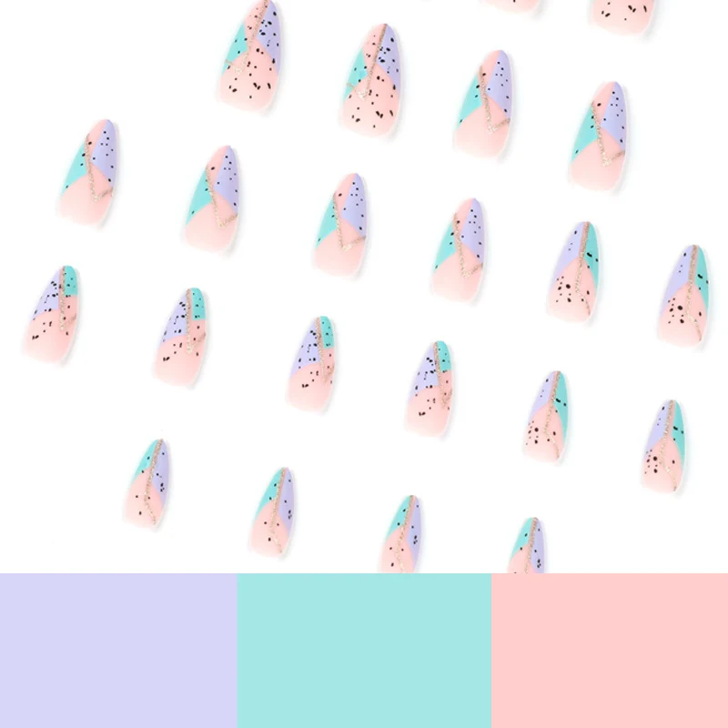 Artificial nail art with unique geometric design Stornfield