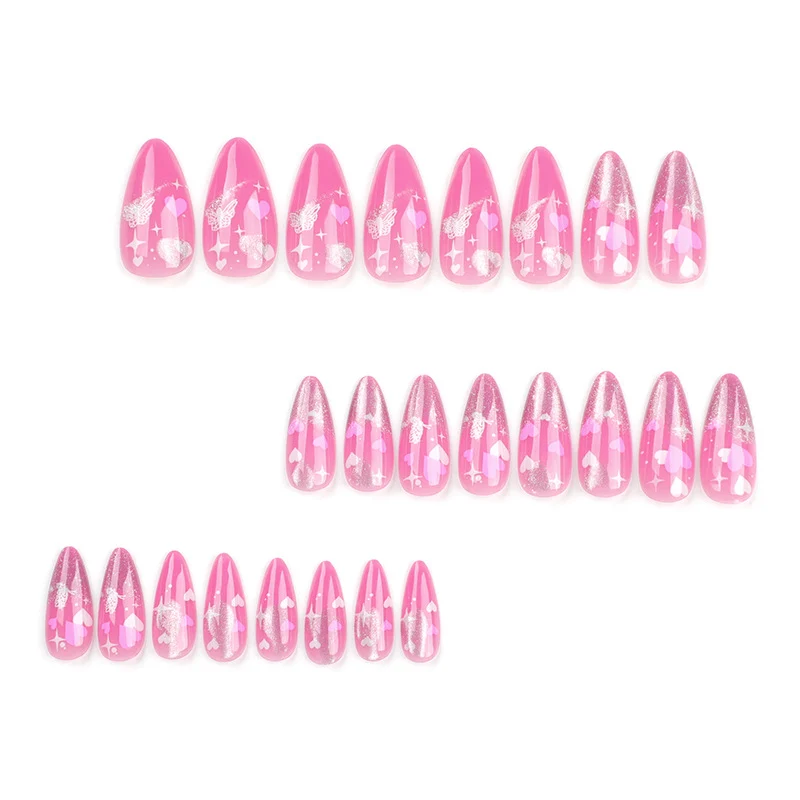 Artificial nail decoration in romantic heart design Stornfield