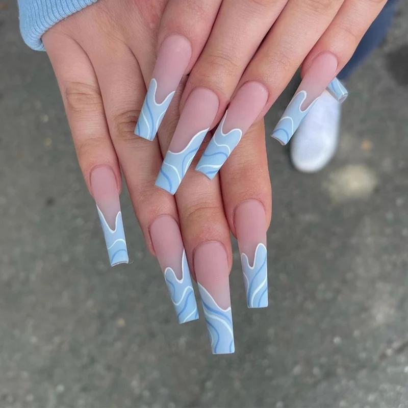 Artificial nail extensions with wave design Stornfield