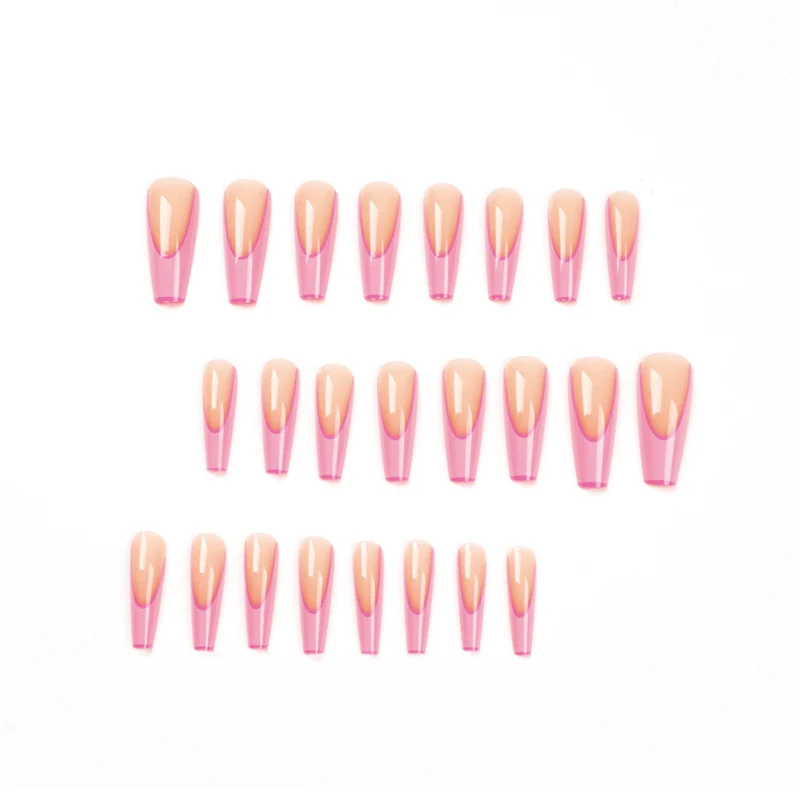 Artificial nail extensions with modern ombre design Stornfield