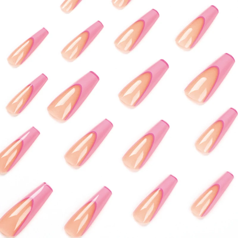 Artificial nail extensions with modern ombre design Stornfield
