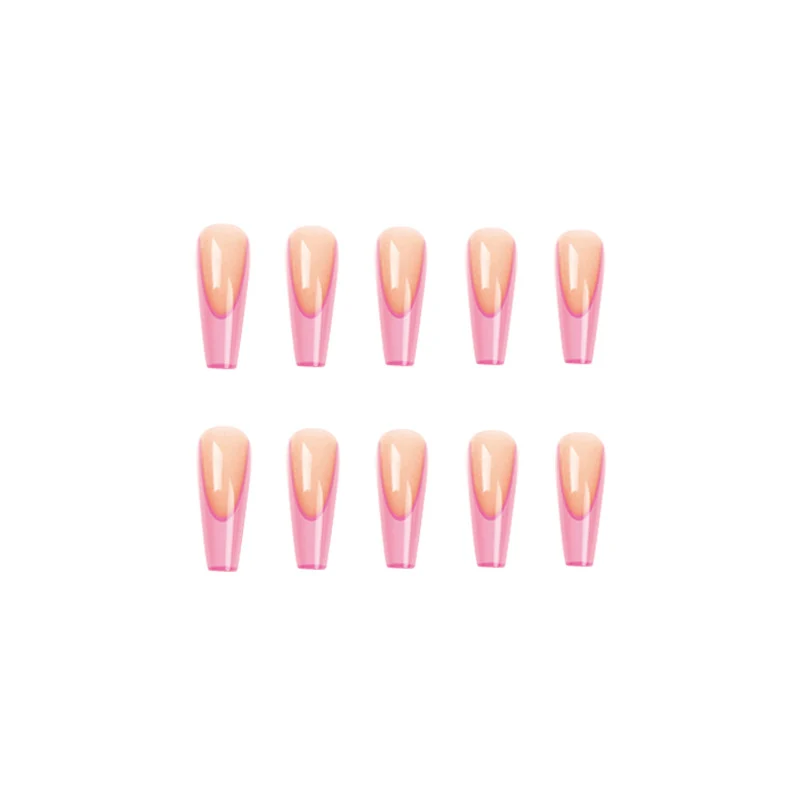 Artificial nail extensions with modern ombre design Stornfield