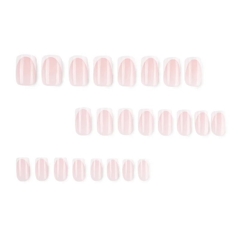 Artificial nail extensions with modern French tip Stornfield