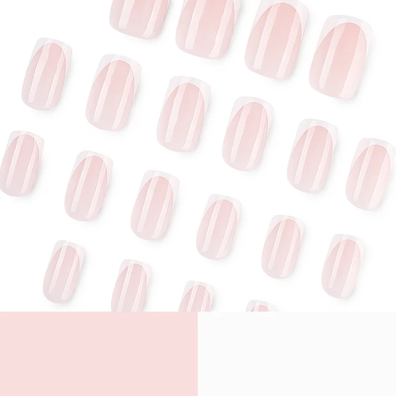 Artificial nail extensions with modern French tip Stornfield