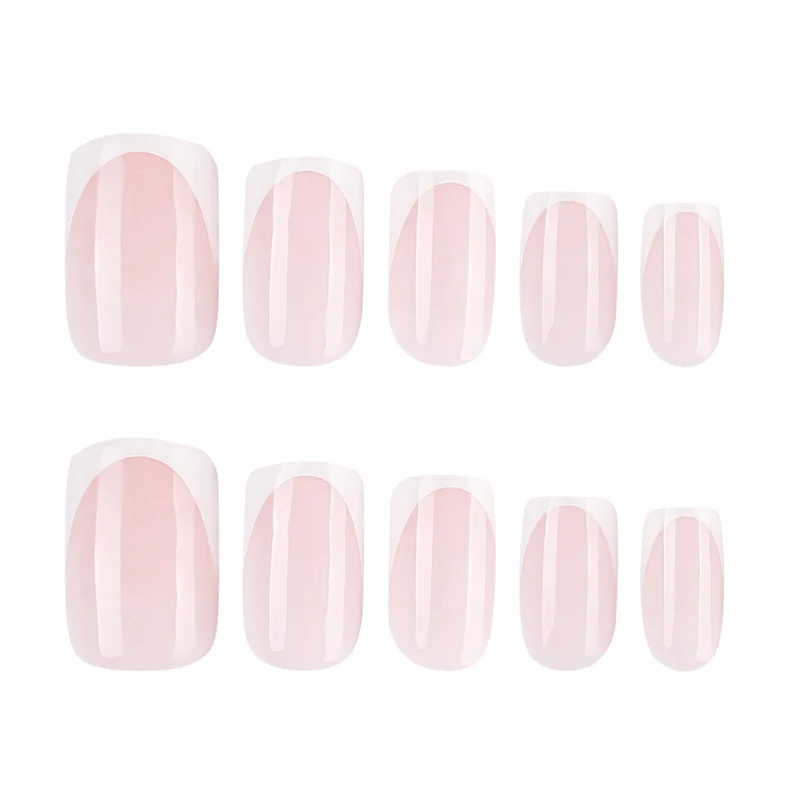 Artificial nail extensions with modern French tip Stornfield