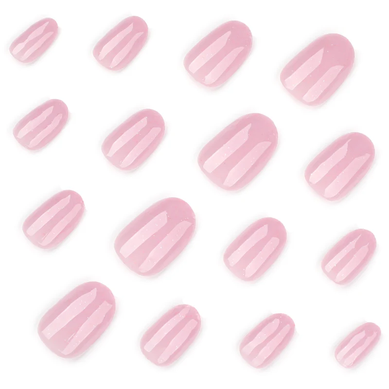 Artificial nail extensions with glitter accents Stornfield