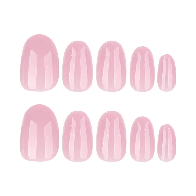 Artificial nail extensions with glitter accents Stornfield