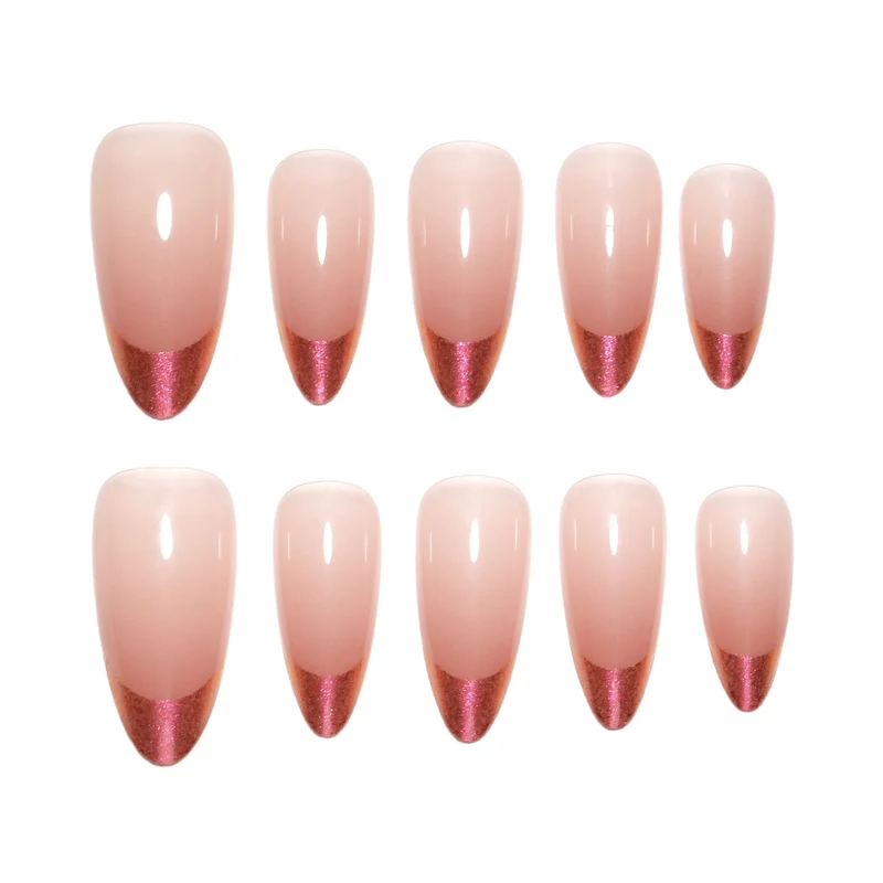 Artificial nail extensions with elegant ombre design Stornfield