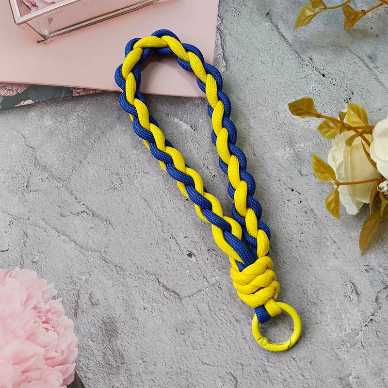 Texturierter geflochtener Schlüsselanhänger Halter Karnz