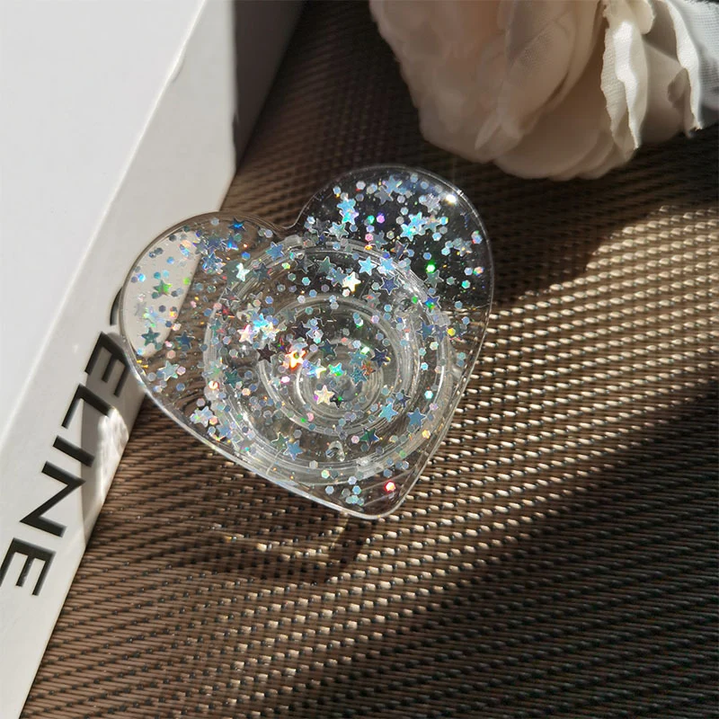 Glitzernder Herzförmiger Handy-Ständer Karnz